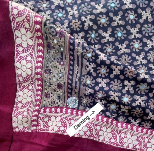 Thumbnail: TN 005 Delicate Indian Silk (Early 1900s) - Damaged