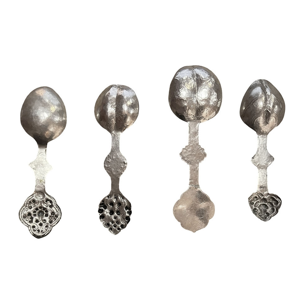 Thumbnail: Vintage Tibetan Buddhist Ritual Herbal Medicine ‘Tsog’ Spoons (Set of 4)