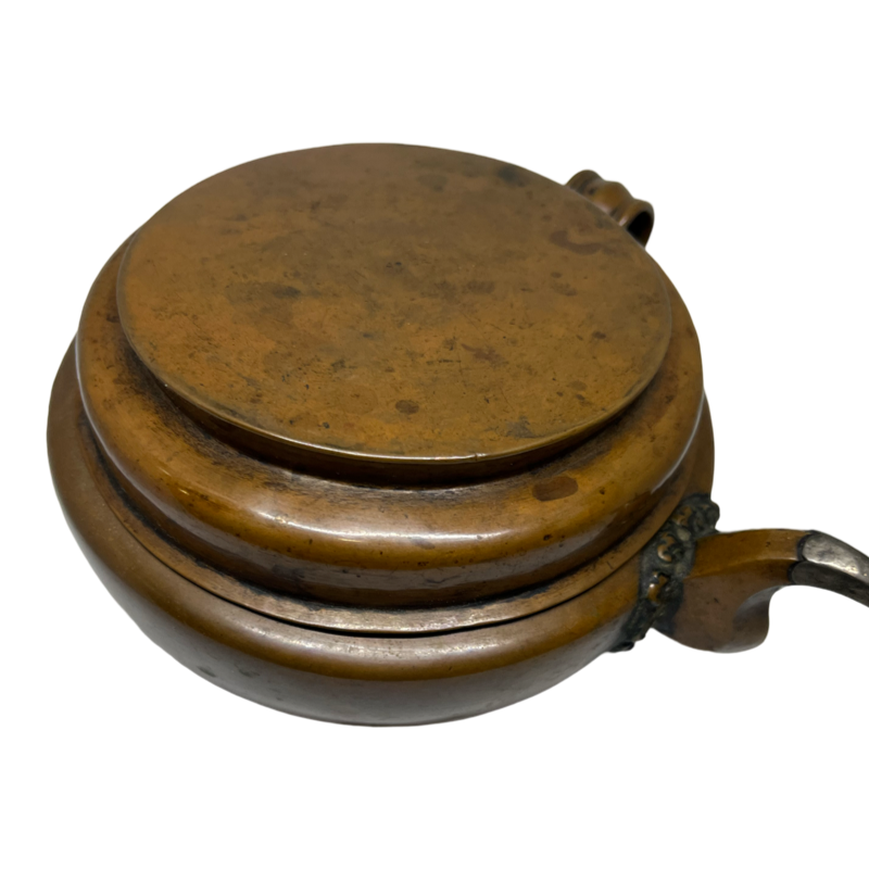 Thumbnail: Vintage Tibetan Copper Ritual Teapot with Plate and Saucer