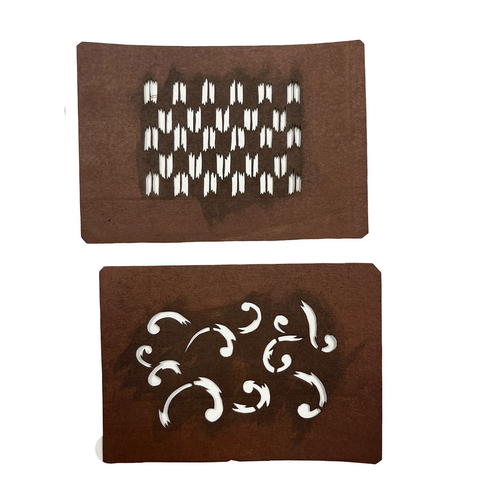 Thumbnail: Antique Japanese Katagami Kimono Stencils, Small (Set of 4)