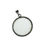 Thumbnail: Vintage Unmarked Silver Chinese Pottery Shard Circle Pendant, 1930s