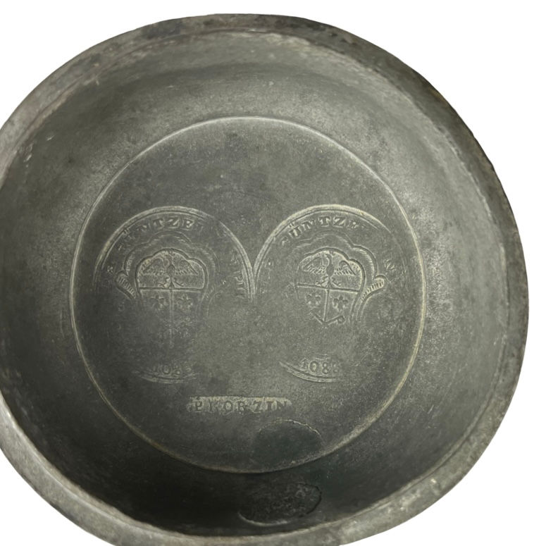 Thumbnail: Antique German Pewter Beer Steins (Set of 2)