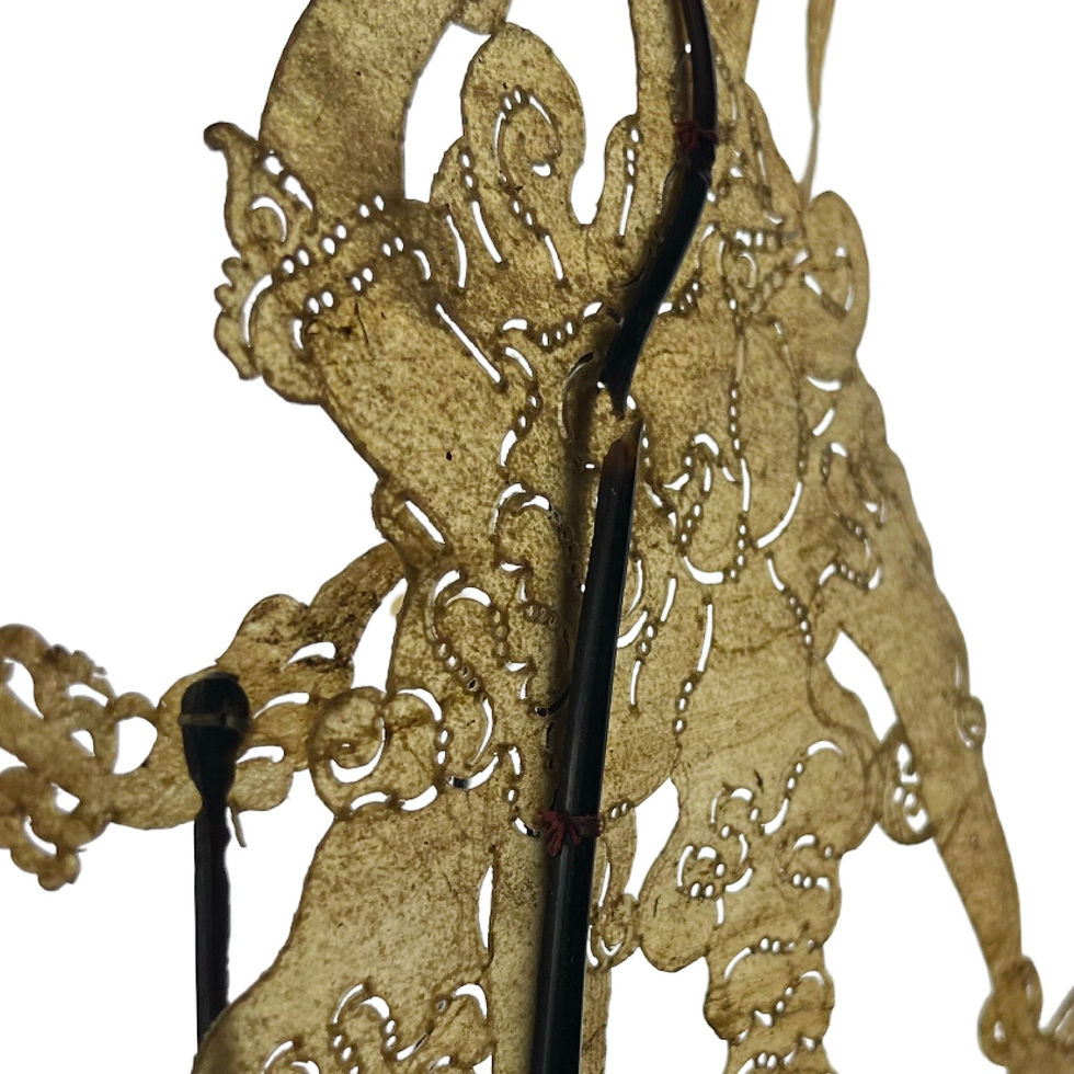 Thumbnail: Vintage Javanese Wayang Kulit Shadow Puppet (Unpainted)
