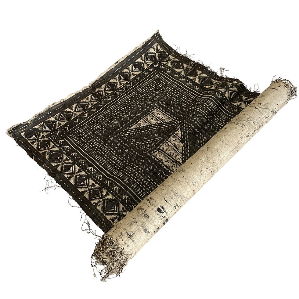 Thumbnail: Antique Tapa Bark Cloth Runner XXXL (175” x 31”)