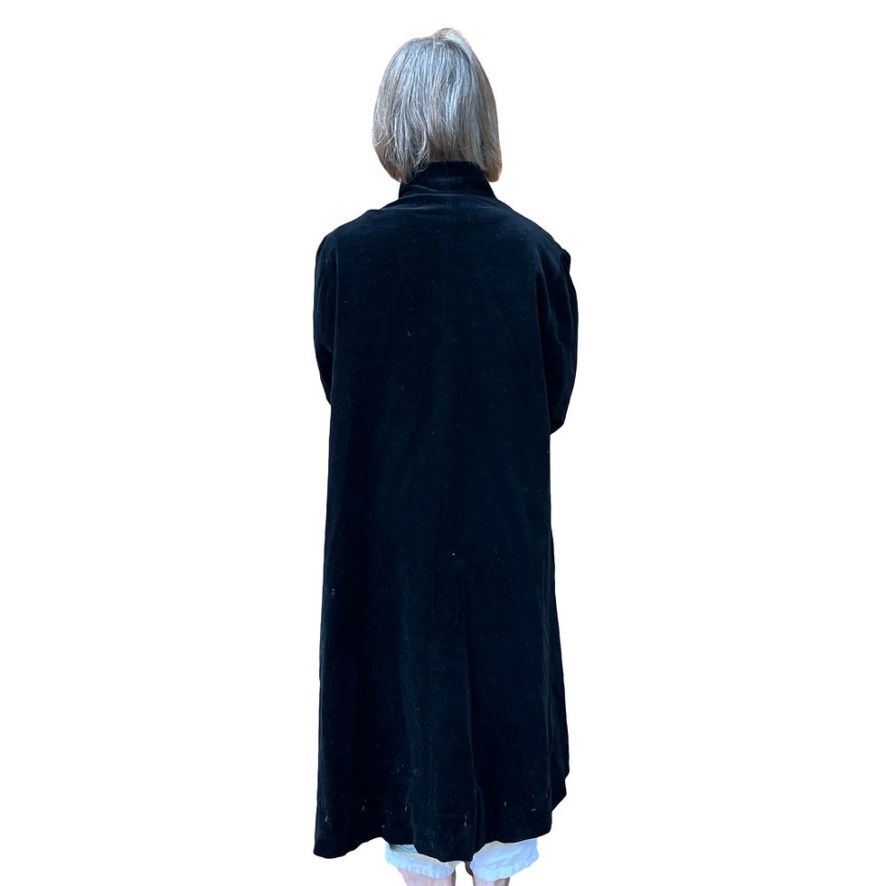 Thumbnail: Vintage Woman’s Black Velvet 3/4 Length ‘Storm Play’ Opera Coat, c 1950s