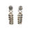 Thumbnail: Vintage Thai Silver Filigree with Cut Glass Dangling Screw Back Earrings