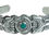 Thumbnail: Fred Harvey Era Navajo Turquoise Silver Tone Snake Thunderbird Cuff 6"+