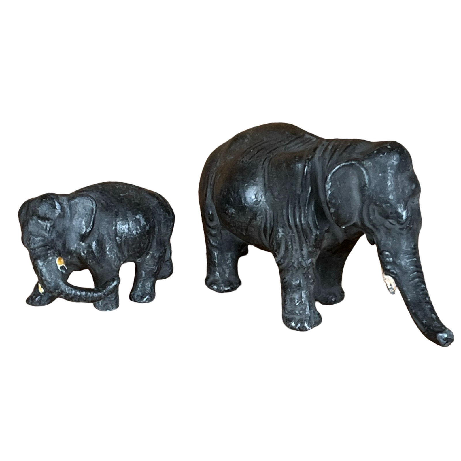 Vintage Thai Elephant Statuettes (Set of 2)