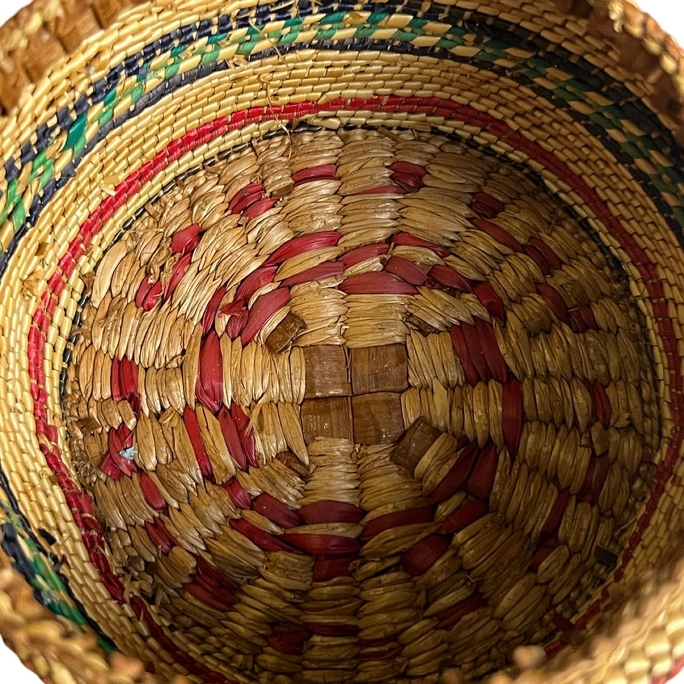 Thumbnail: Antique Makah Native American Lidded Basket 2 3/8” Tall