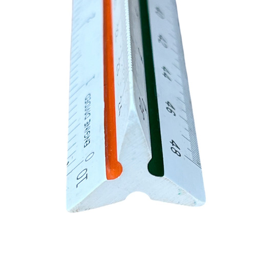 Engine Divided Ruler Plastic Fullerton 3715 Denmark Engine Divided Engineering Scale Triangular ...