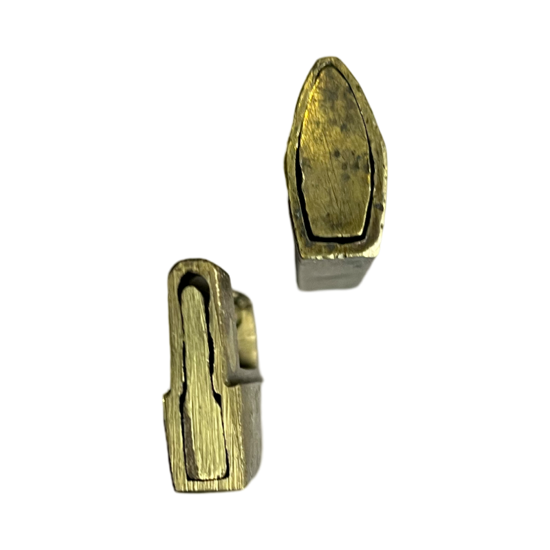 Thumbnail: Antique Engraved Chinese Locks (Set of 2) Without Keys