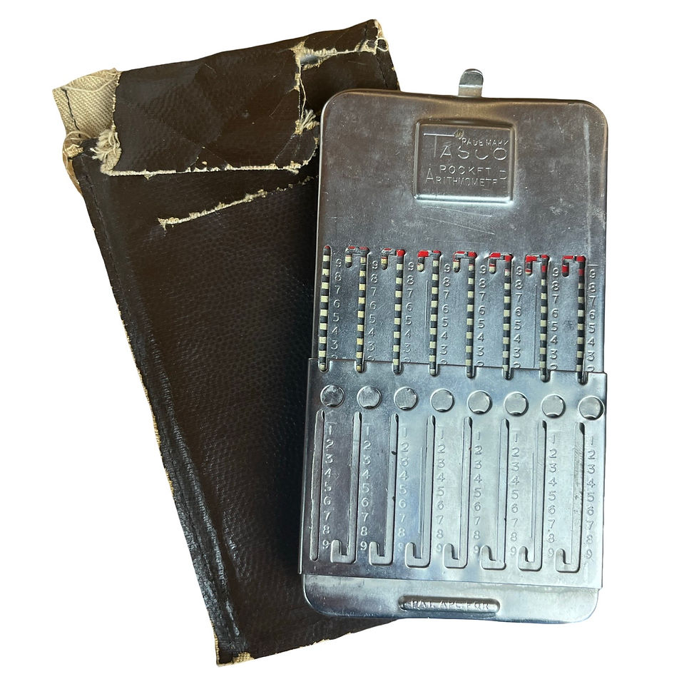 Thumbnail: Vintage Collectible TASCO Pocket Arithrometer Mechanical Calculator