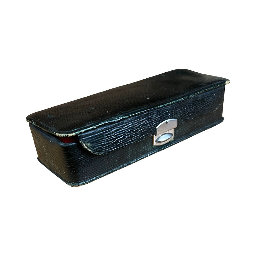 Thumbnail: Antique Leather Sewing Case (Contents Untouched)