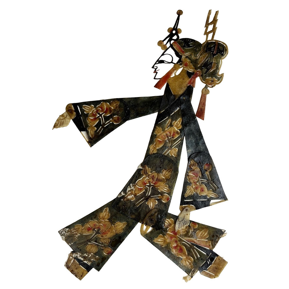 Thumbnail: Antique Pi Ying Chinese Shadow Puppets (Set of 4)