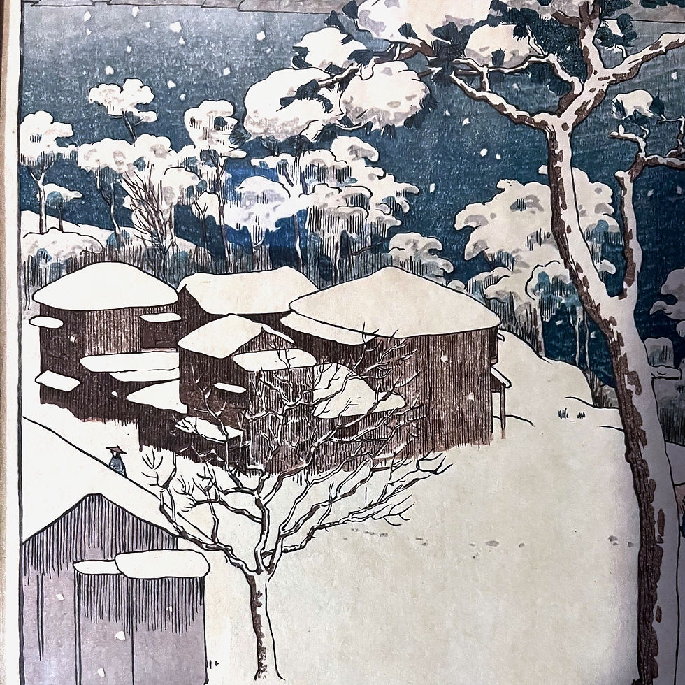 Thumbnail: Charles W Bartlett (1860-1940) Woodblock Print: Negishi
