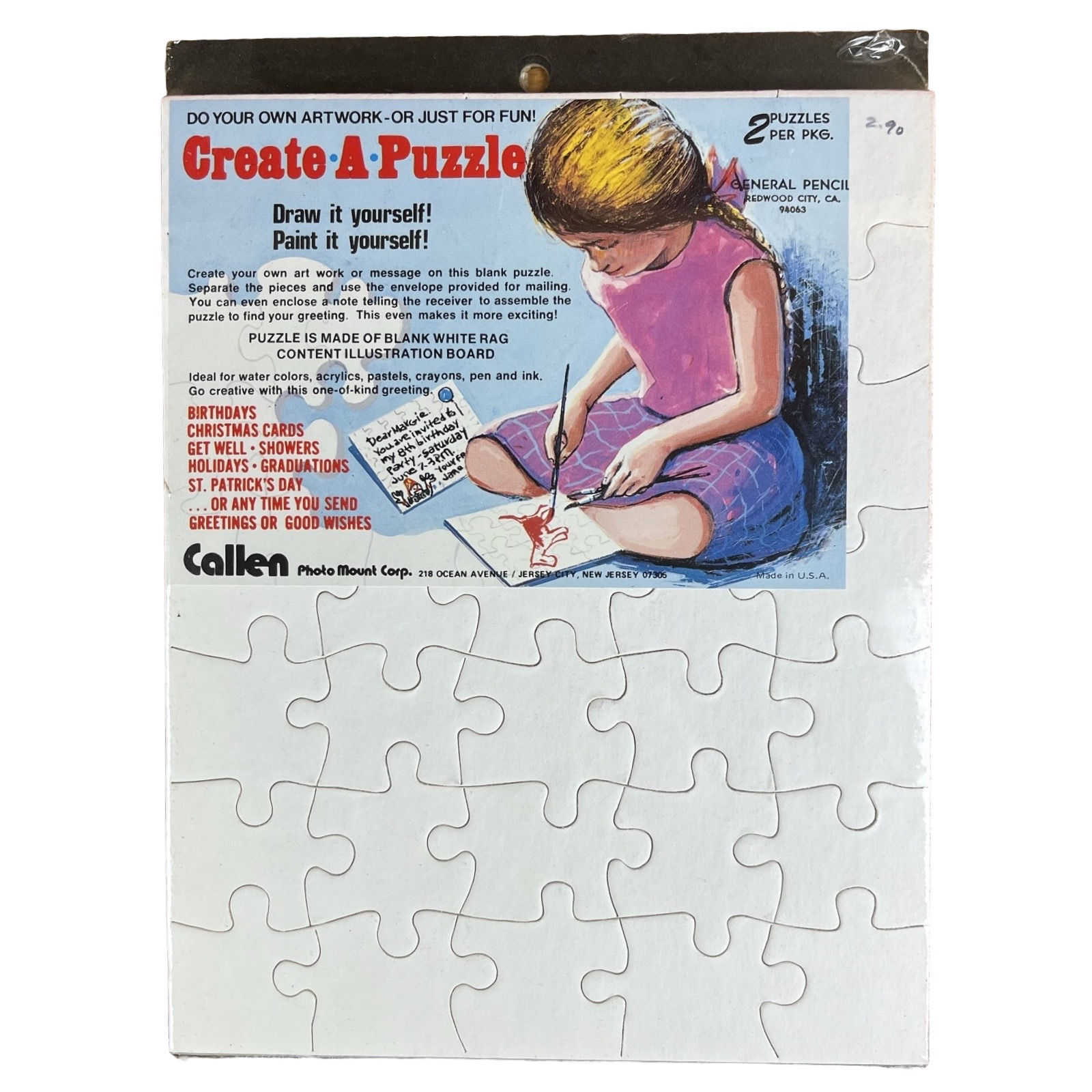 Create-A-Puzzle, 35 pieces x 2 Puzzles Per Pack, 10 x 8 inches