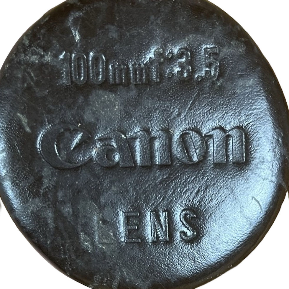 Thumbnail: Canon 100mm f:3.5 Lens in Original Leather Case AS IS (Needs Cleaning/Care)