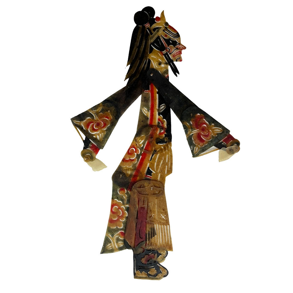 Thumbnail: Antique Pi Ying Chinese Shadow Puppets (Set of 4)