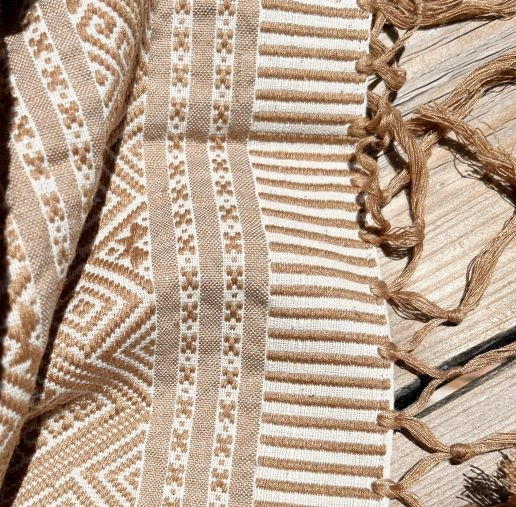 Thumbnail: TOTT 015 Tan and Cream Table Runner