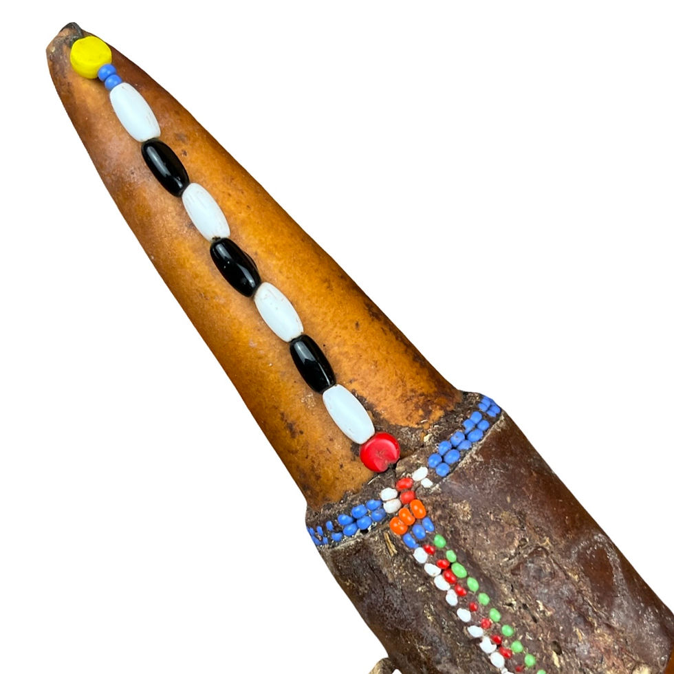 Thumbnail: Vintage Enkukuri / Kibuyu Maasai Milk Gourd, 24” Long