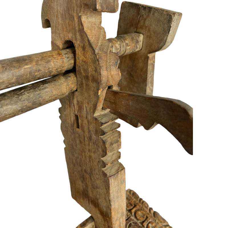 Thumbnail: Rare Asian Wood Carved Cotton Gin