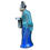Thumbnail: Antique Chinese Mudman: Reader in Teal and Blue with Open Book, early 1900s