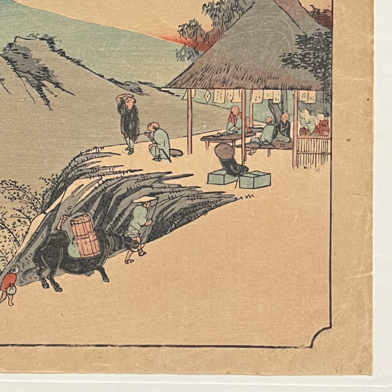 Thumbnail: Hiroshige Woodblock Print: Sakanoshita (Fifty-Three Stations of the Tokaido)