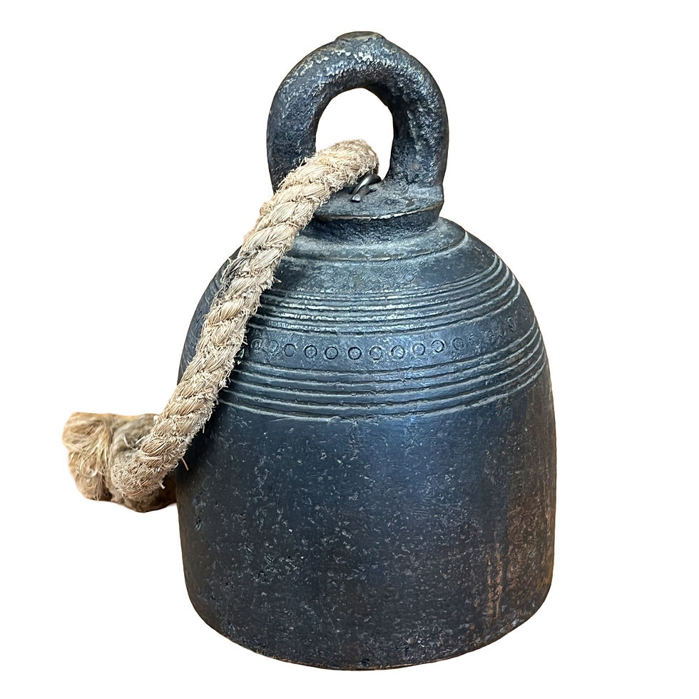 Thumbnail: Antique Bronze Thai Temple Bell, Large, Possibly 19th Century
