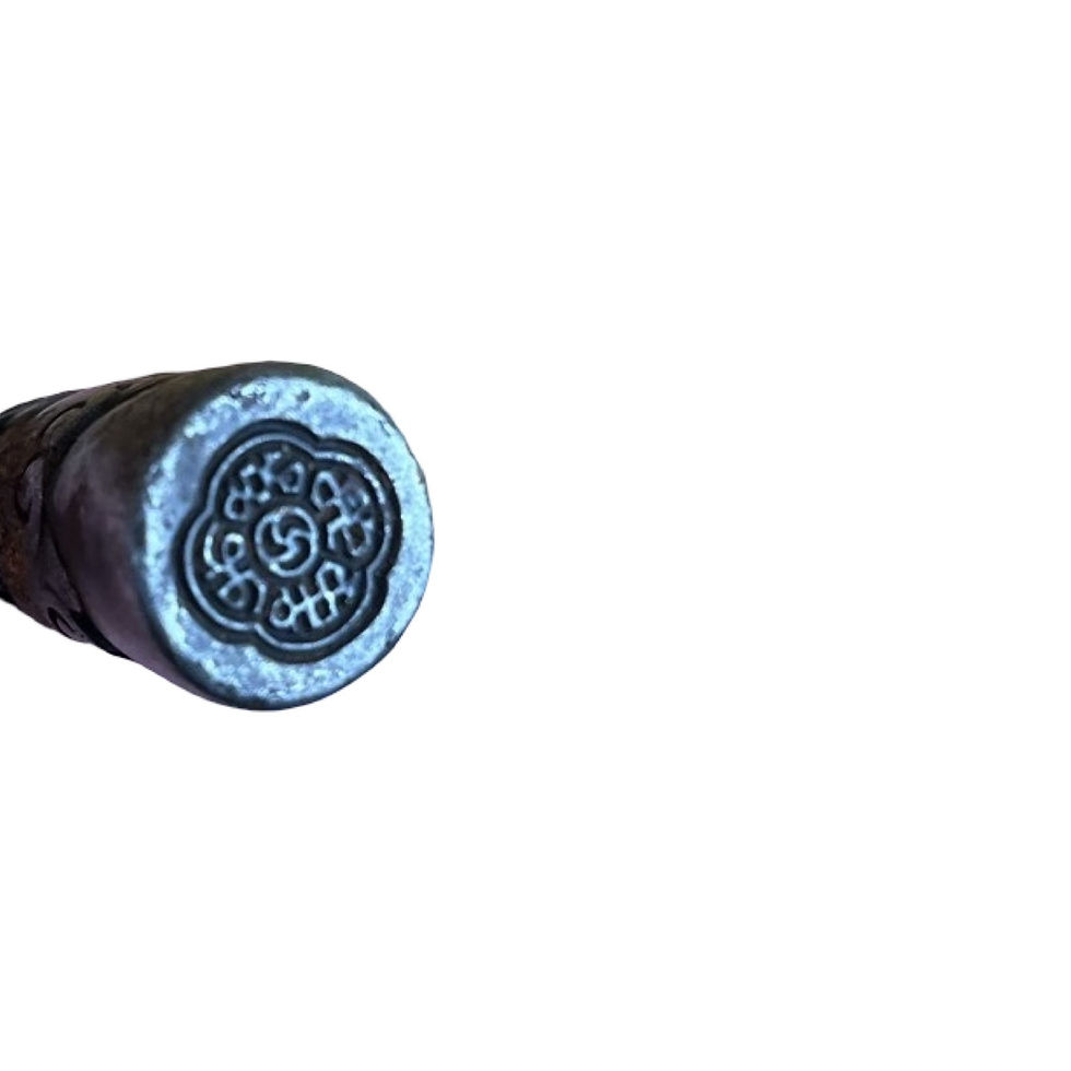 Thumbnail: Tibetan Himalayan Mixed Metal Seal Stamp Chop Amulet Thokcha