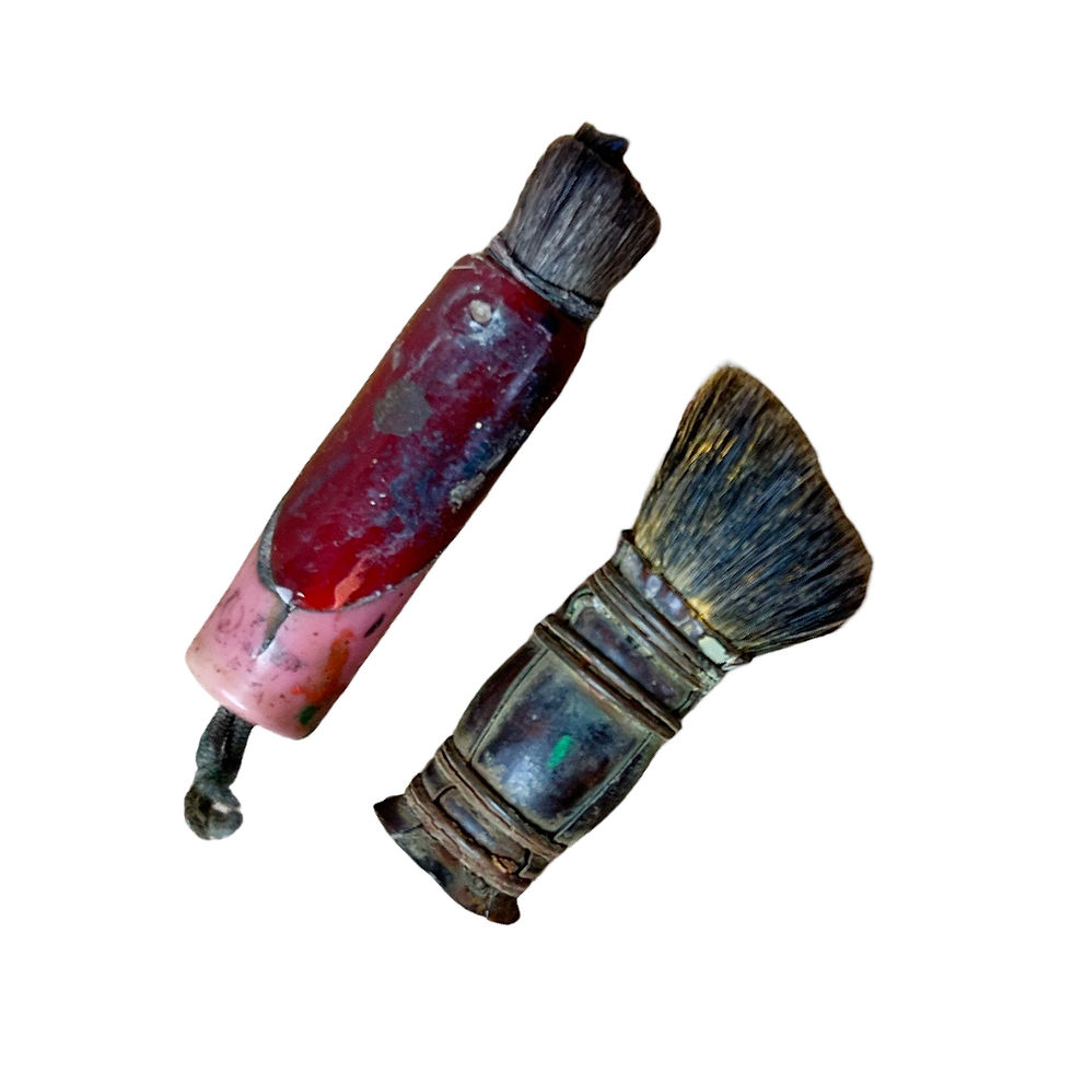 Thumbnail: Antique Shaving / Cosmetic Brushes, Possibly Chinese (Set of 2)