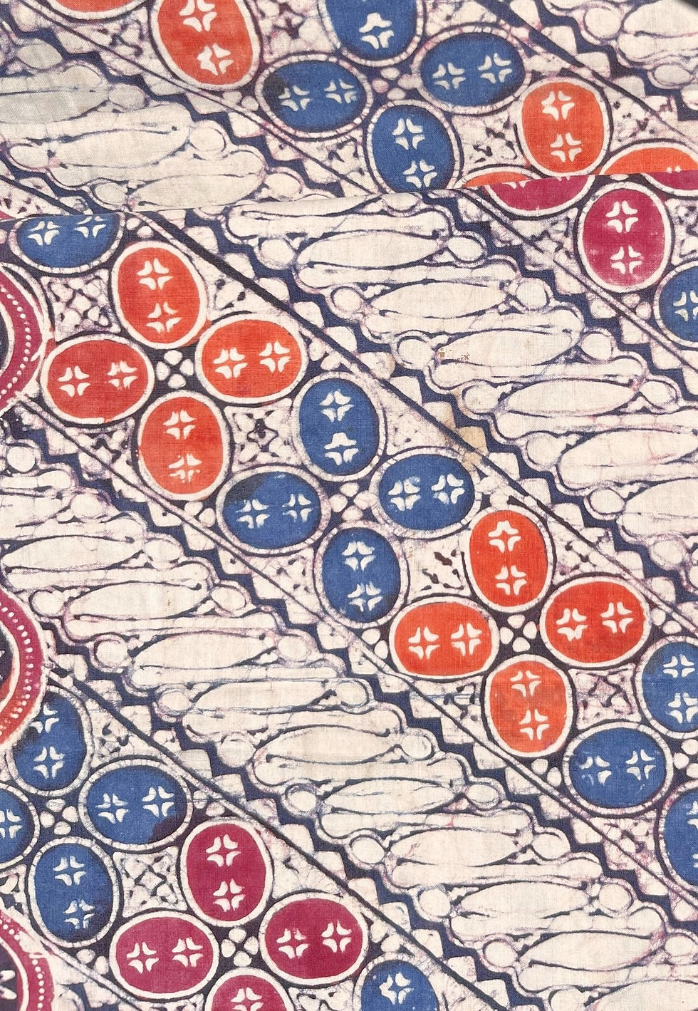 Thumbnail: TI 028 Red Blue Orange Brown Batik Runner