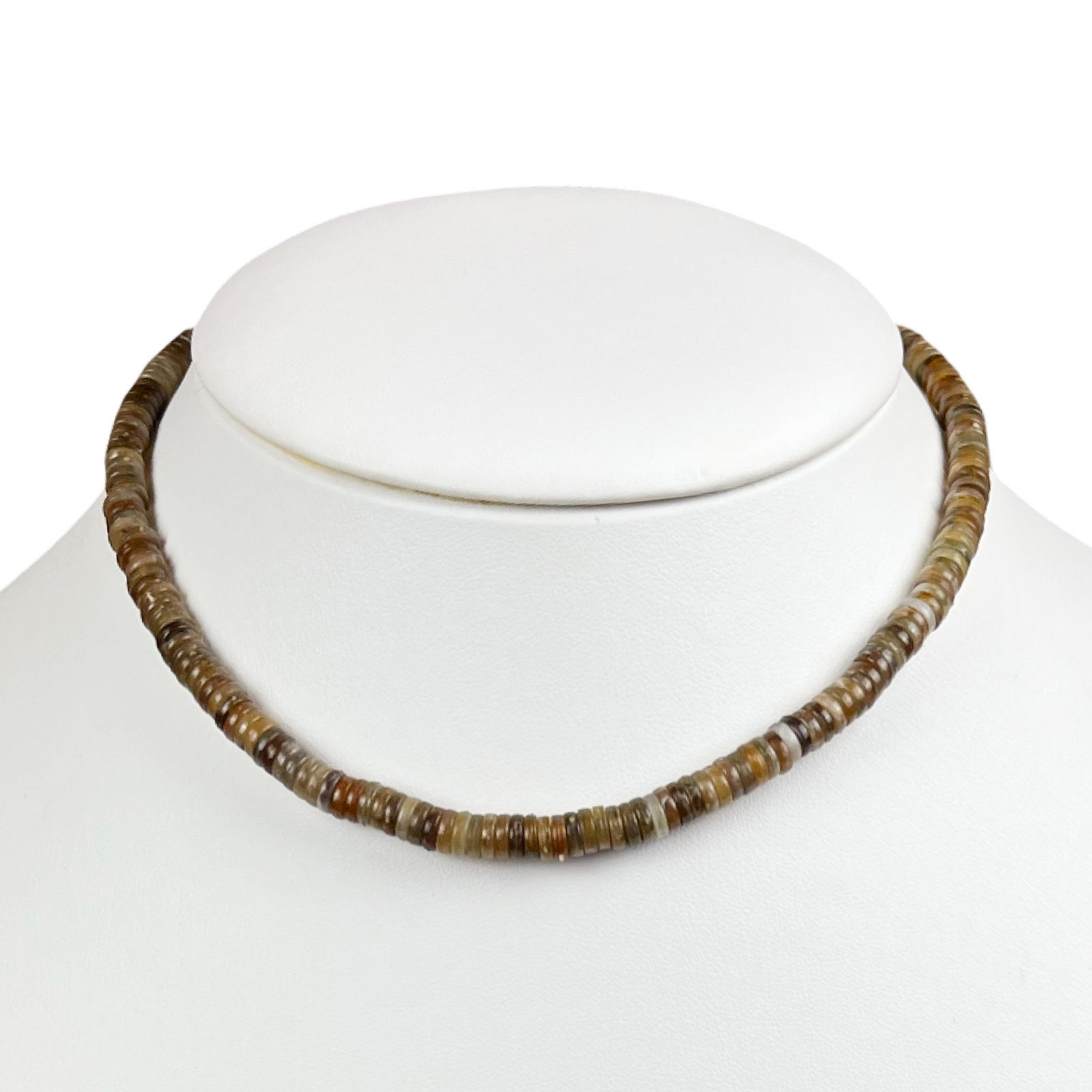Surfer’s Choker in Shades of Brown and Gray 15.5”