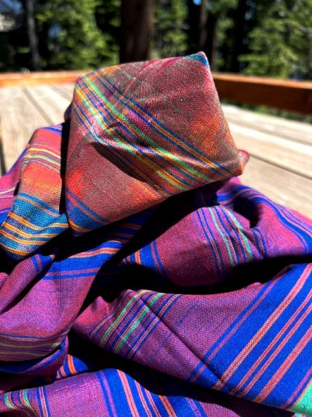 Thumbnail: TS 029 Multicolor Patterned Thai Silk (Set of 2)
