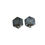 Thumbnail: Danish Sterling 9255 Black Onyx Hexagon Clip Earrings
