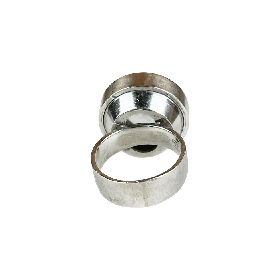 Thumbnail: Elis Kauppi for Kupittaan Kulta 1964 Smoky Quartz Silver Ring, Size 6.25