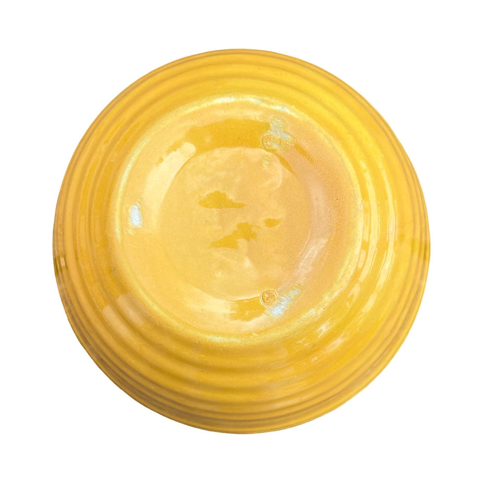 Thumbnail: Vintage Bauer Yellow Ringware Mixing Bowl # 24, 1940s, 7" Wide