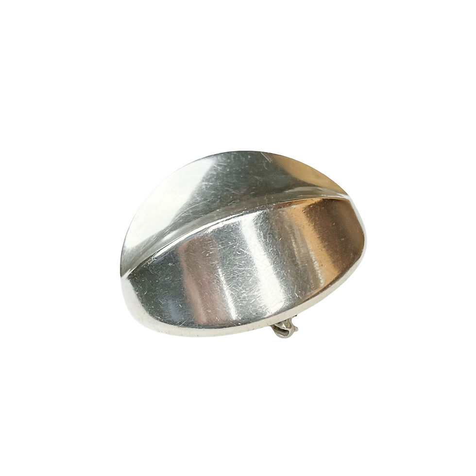 Thumbnail: Vintage Georg Jensen Henning Koppel Sterling Silver Concave Brooch Pin 356