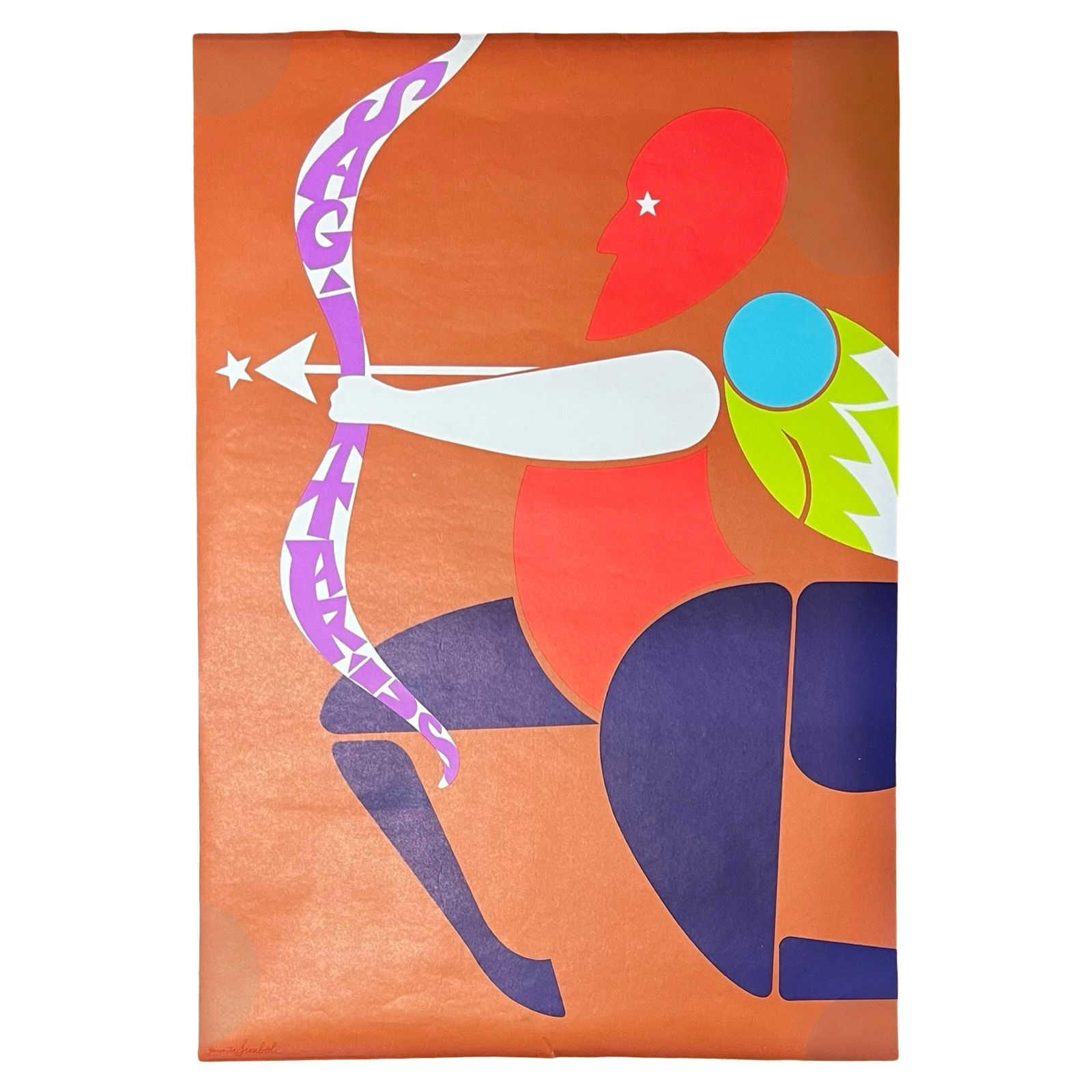 Vintage Sagittarius Poster, Gerry & Joe Simboli, 1969 (35” x 24 1/8”)