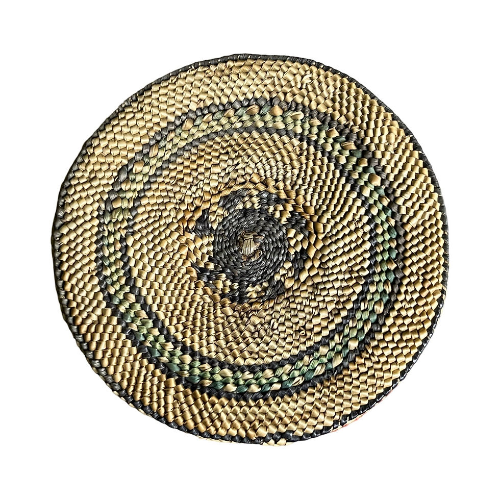 Thumbnail: Antique Makah Native American Lidded Basket 2 3/8” Tall