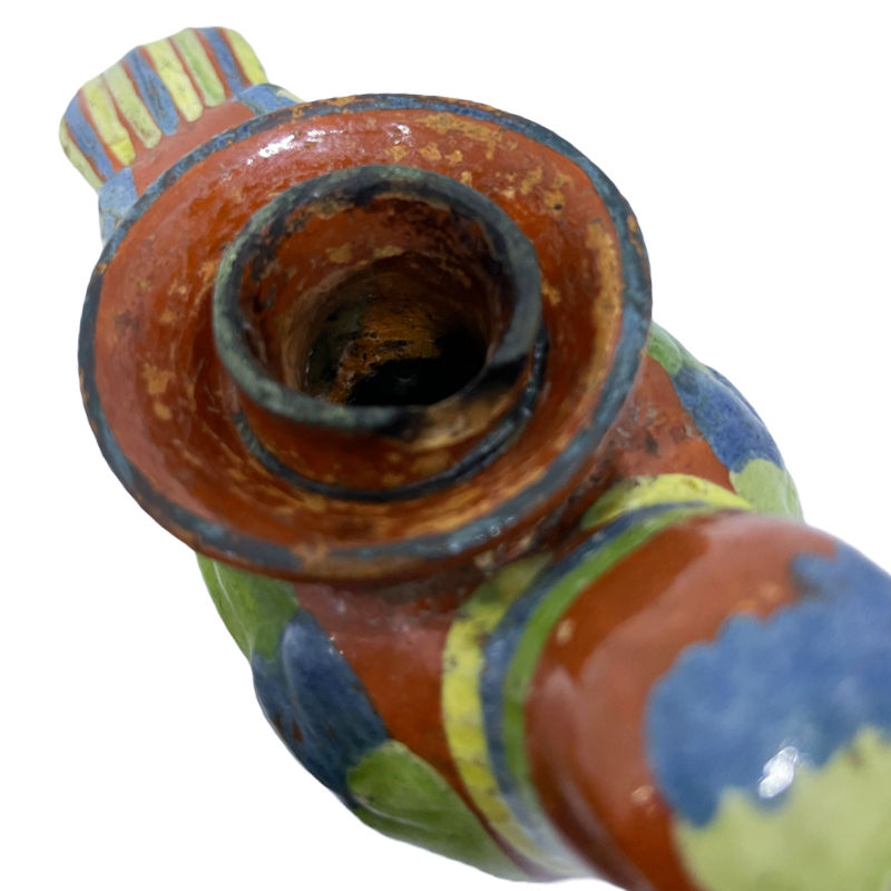 Thumbnail: Rare Vintage Mexican Ceramic Bird Candlesticks Set