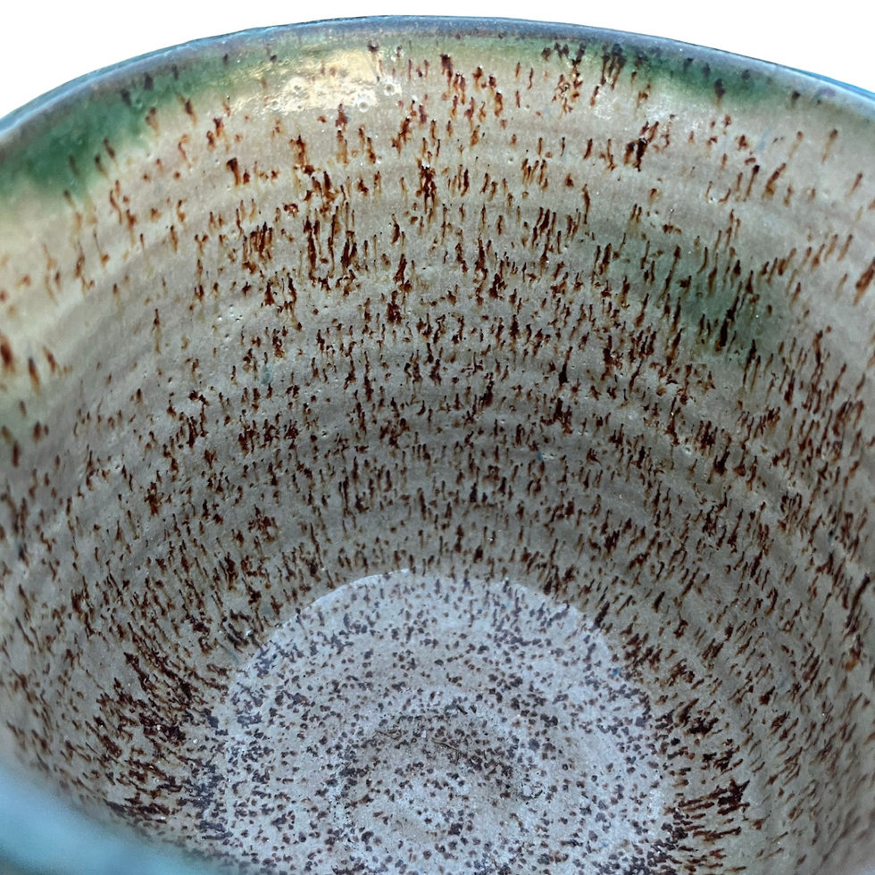 Thumbnail: Colorful Striped and Speckled Pitcher/Jug by Brooks, 4.75" Tall