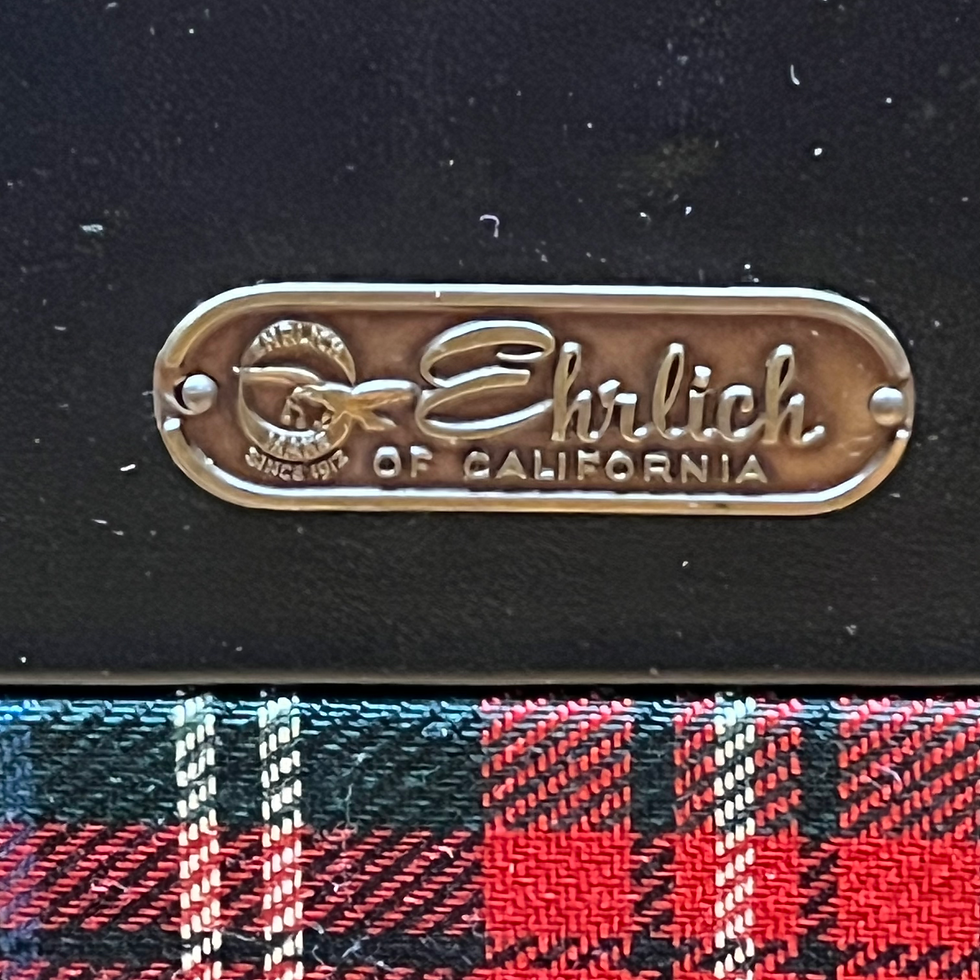 Thumbnail: Vintage Plaid Train Case by Ehrlich of California (Repair Needed)