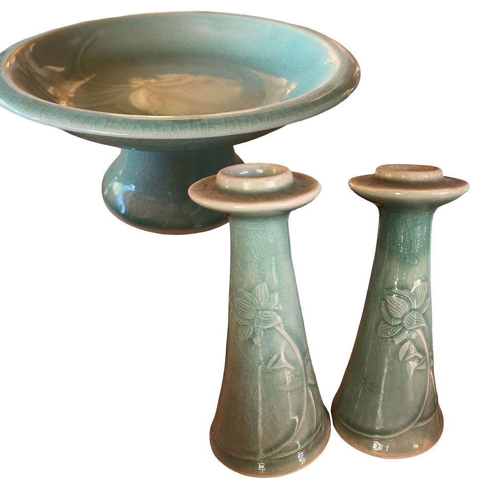 Thumbnail: SIAM CELADON Lotus Collection 1988 Complete Dinnerware Set for 12 (173 Pieces)