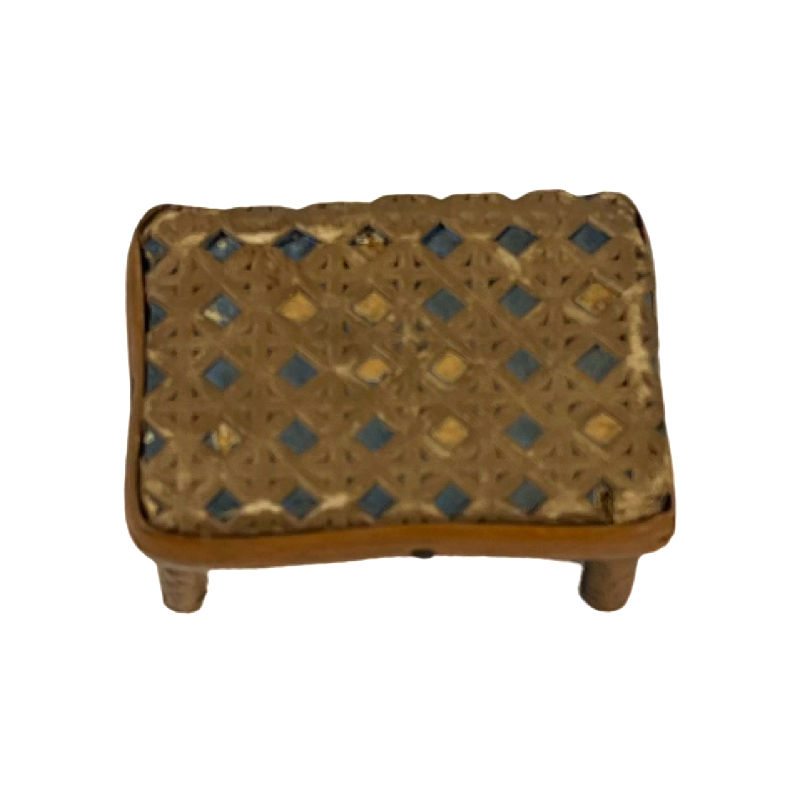 Thumbnail: Antique Dollhouse Furniture / Six Piece Patio Rattan Wicker Wood Set (1900s)