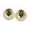 Thumbnail: Vintage Cream Plastic Clip On Earrings