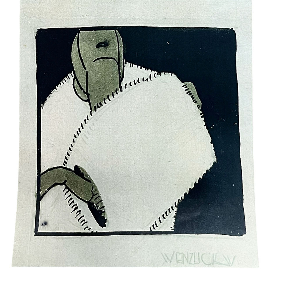 Thumbnail: Winona Wenzlick Sands (1907-2002): Olive Black Fashion Profiles (Copy)