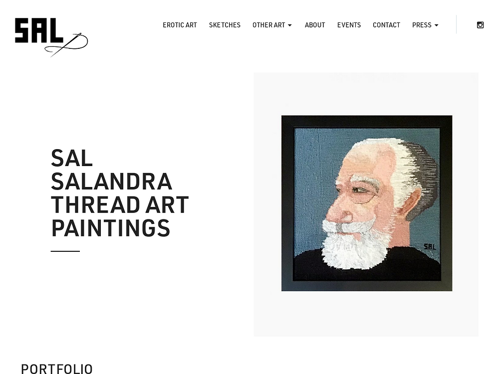 art portfolio website example