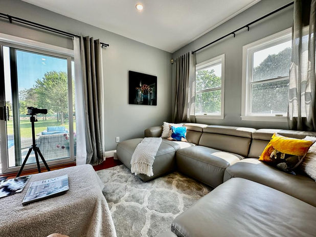 Family Room connects to backyard.