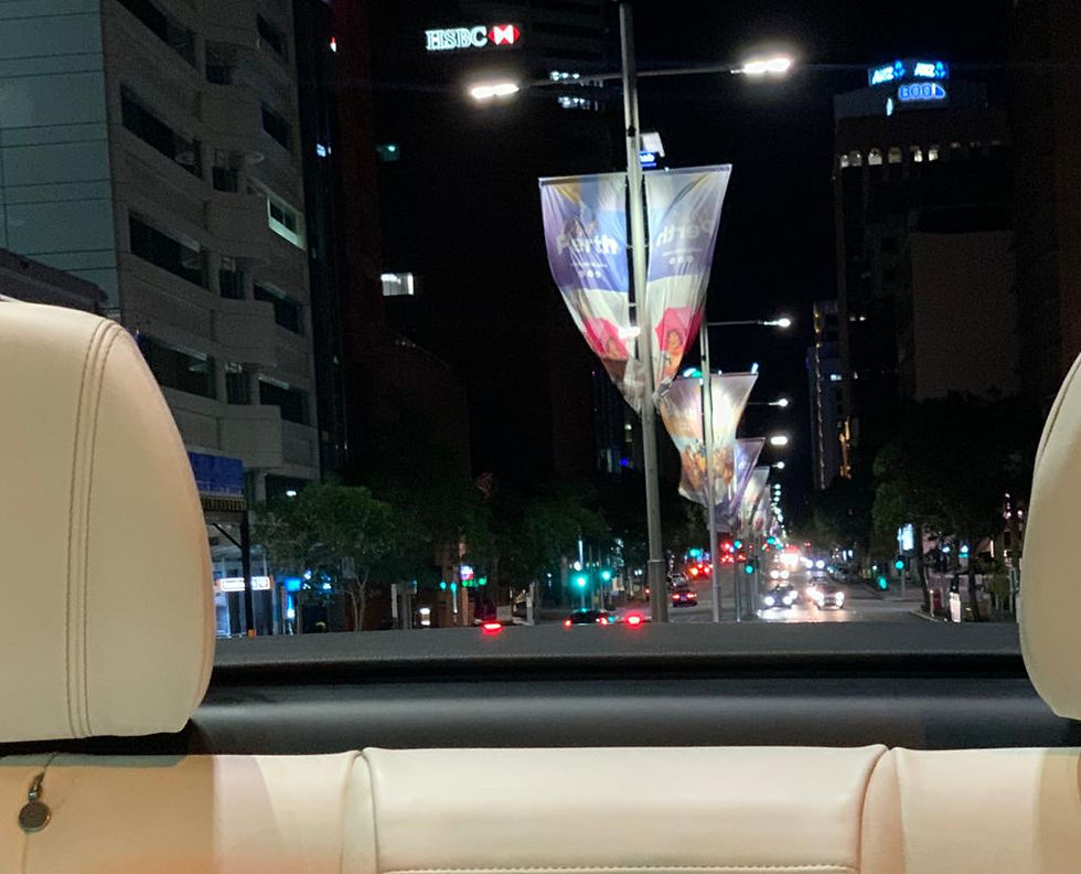 Driving in Perth on a hot summer's night