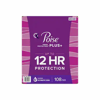 縮圖：Poise Plus 终极吸收长护垫，108 片